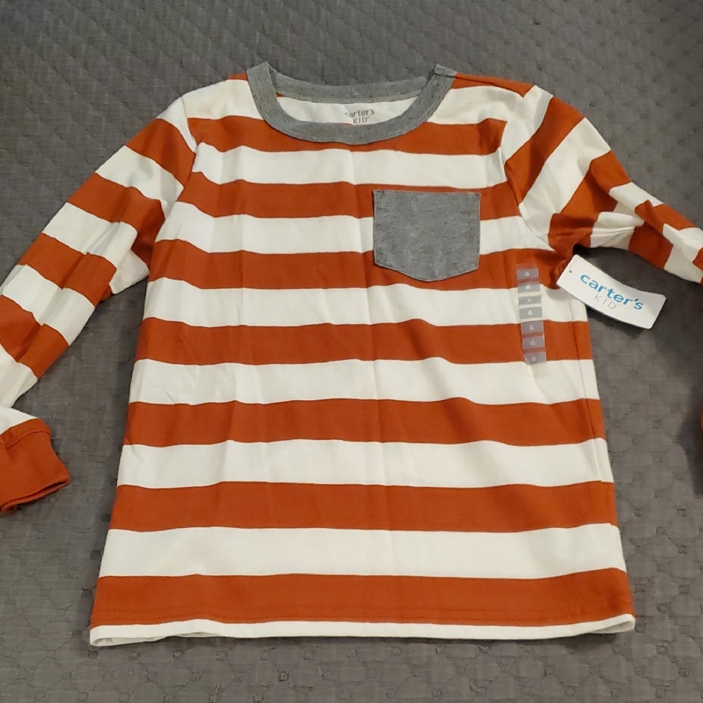 NWT Carter's Striped Pocket Tee